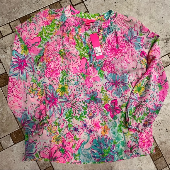 Lilly Pulitzer Tops - NWT Lilly Pulitzer Elsa Top - Paradise Found - Medium